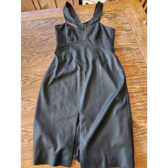 Black Halo Cocktail Sweetheart Cutout Little Black Dress sz 4 - Picture 1 of 4